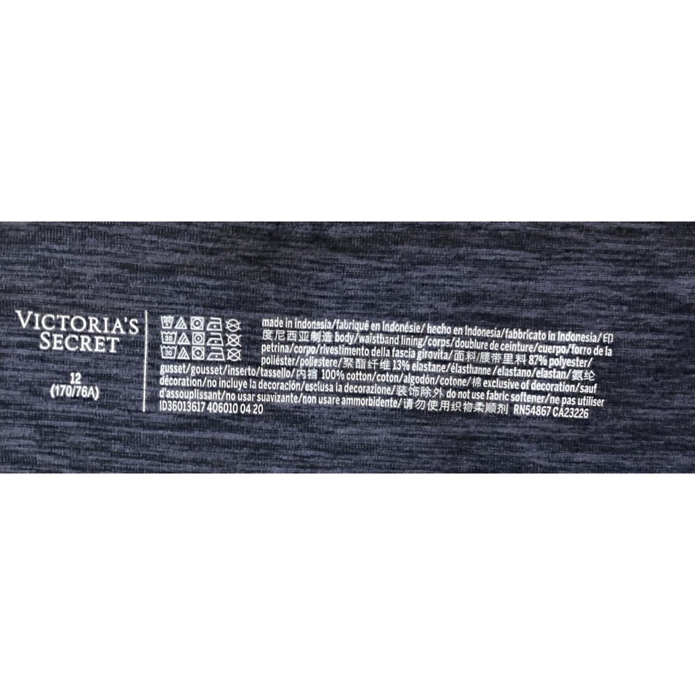 Victorias Secret Womens 12 Gray Space Dye High Rise Pocket Sport Leggings Sporty - Picture 4 of 7